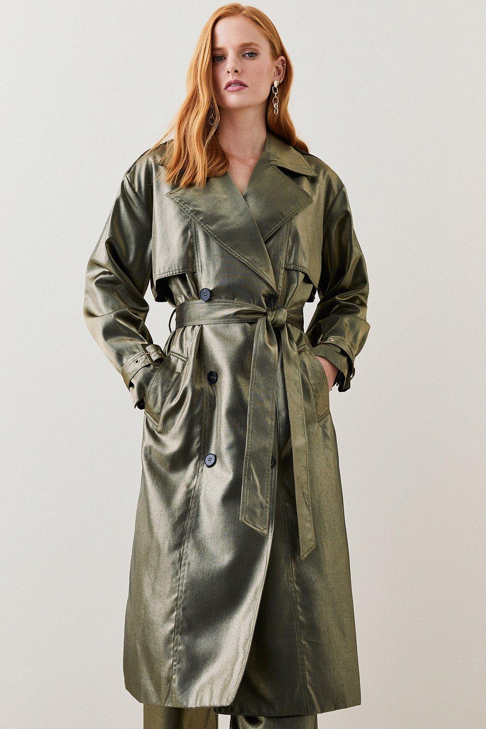 Metallic coat cheap